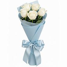 Букет 5 Белых роз Проуд #REPLACE_PRED# Птичьем