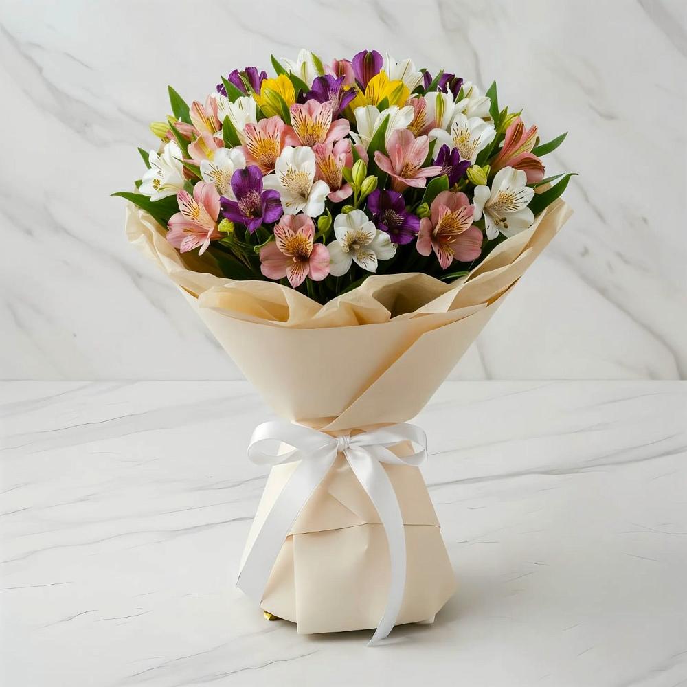 Букет цветов из: Альстромерии в Птичьем