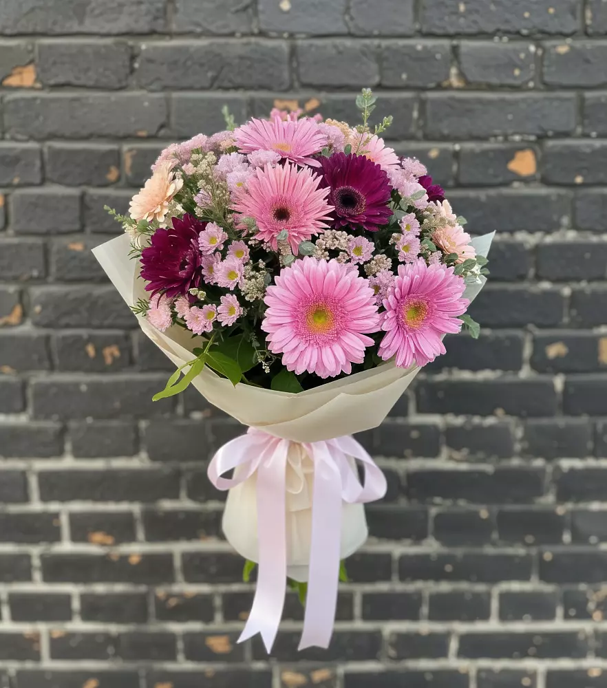 Букет цветов из: Герберы и Хризантемы в Птичьем