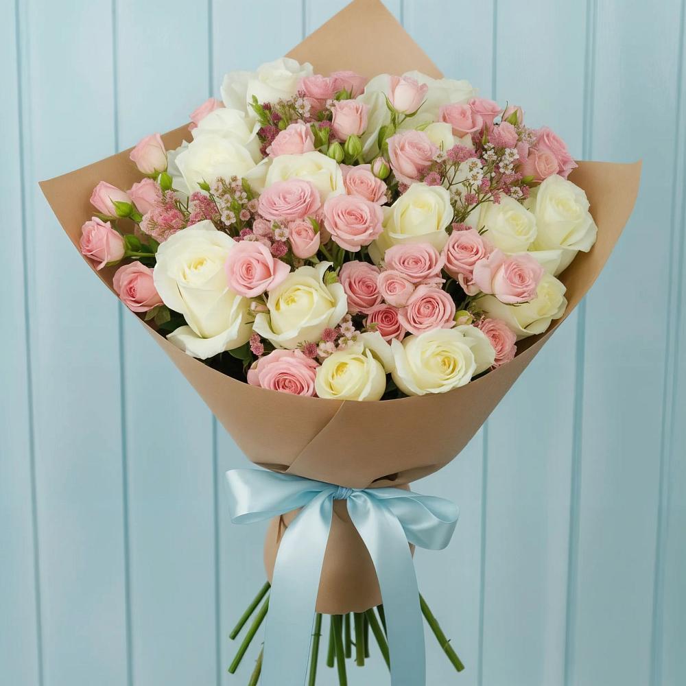 Букет цветов из: Розы в Птичьем