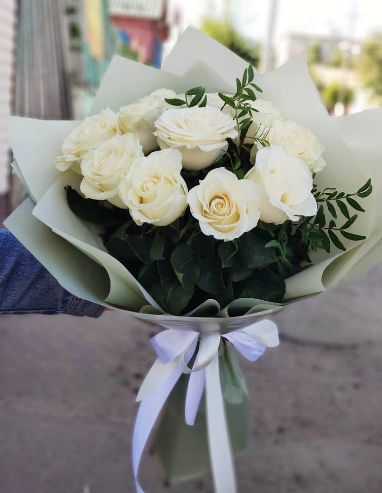 Букет Белые розы Проуд в Птичьем