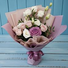Букет цветов из:  Розы и Лизиантусы #REPLACE_PRED# Птичьем