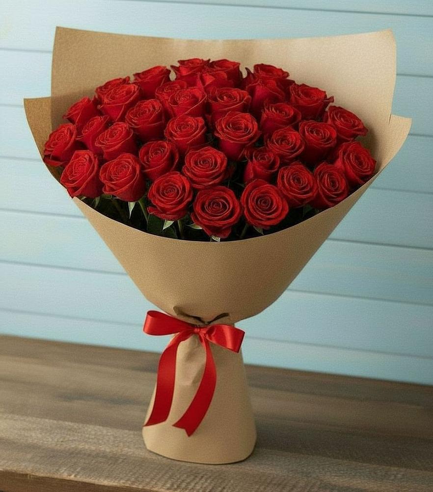 Букет Красные розы Милано в Птичьем