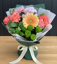Букет цветов из:  Гвоздики, Розы, Герберы и Хризантемы в Птичьем
