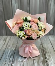 Букет цветов из:  Гвоздики, Розы и Хризантемы #REPLACE_PRED# Птичьем