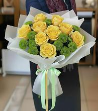 Букет цветов из:  Хризантемы и Розы в Птичьем