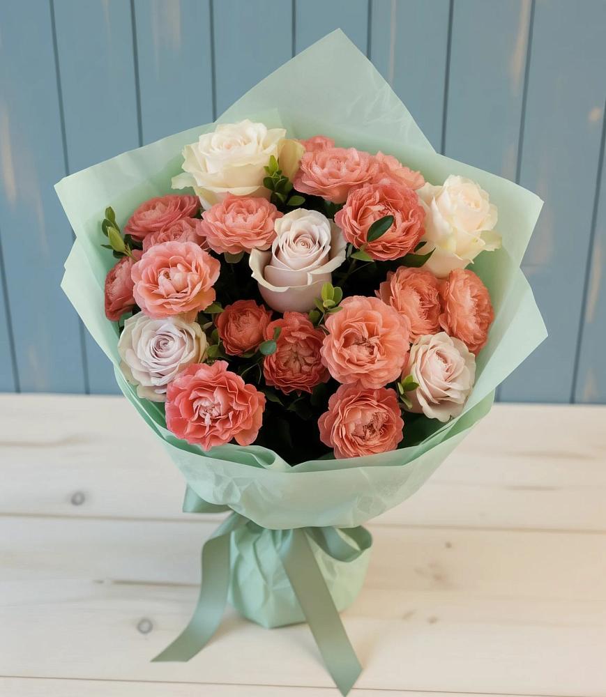 Букет цветов из: Розы в Птичьем