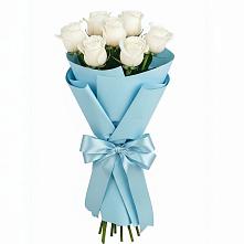 Букет 7 белых роз Проуд в Птичьем