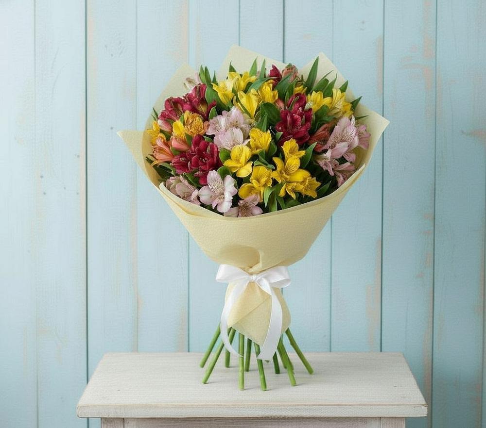 Букет цветов из: Альстромерии в Птичьем