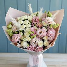 Букет цветов из:  Альстромерии и Розы в Птичьем
